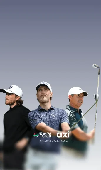 DP World Tour golfers with the Axi partner badge